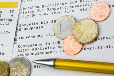 Kontoauszug und Kleingeld - bestes Girokonto